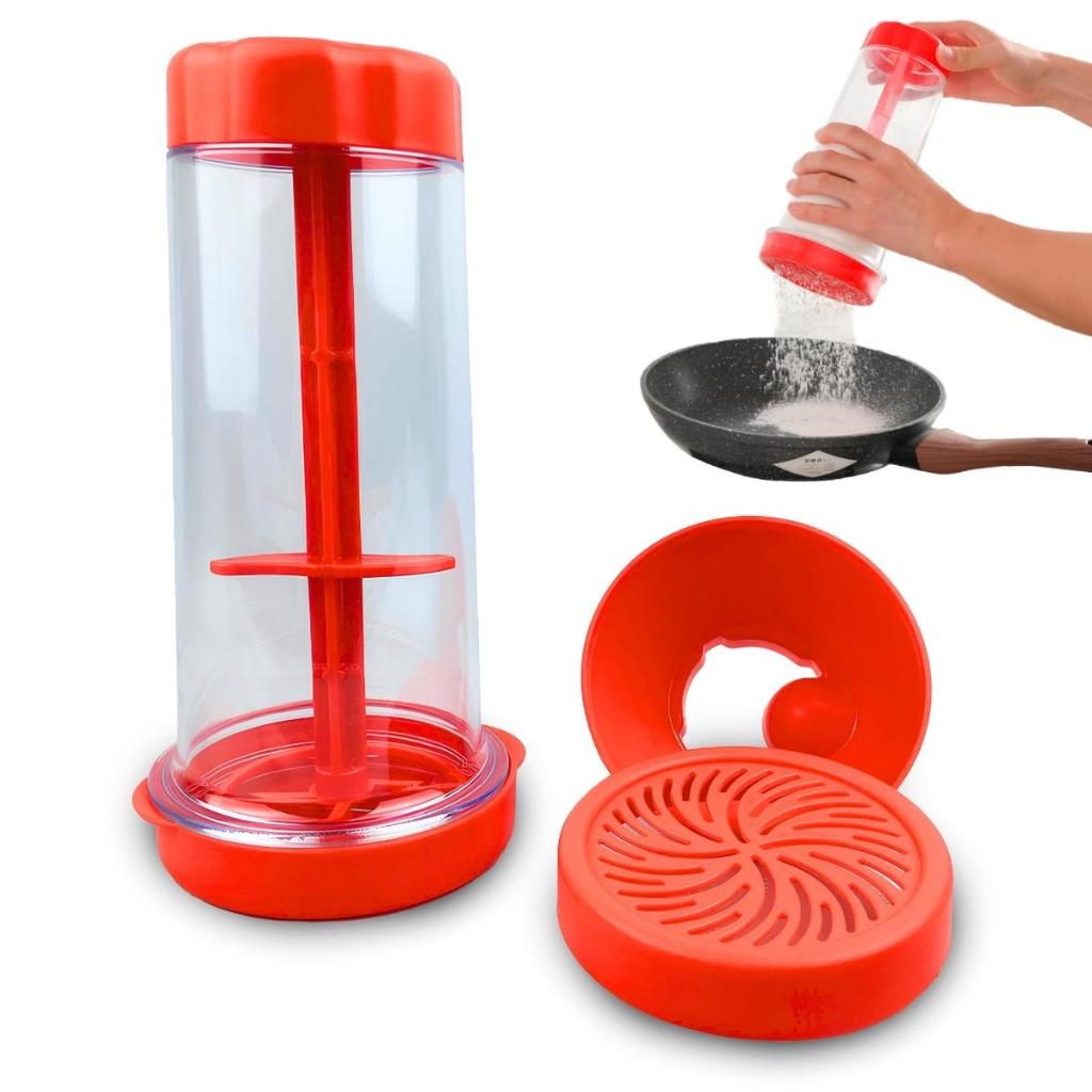 Tapioqueira Peneira e Armazena Vermelha - Polvilhador - Nybc em Oferta na Shopee