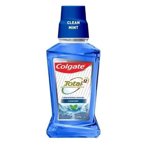 Enxaguante Bucal Antibacteriano Zero Álcool Clean Mint Colgate Total 12 Frasco 250Ml