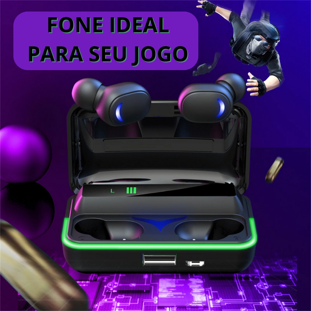 Fone Bluetooth Sem Fio TWS E10 Original Ideal Para Jogos - ENVIO IMEDIATO XUXU BELEZA