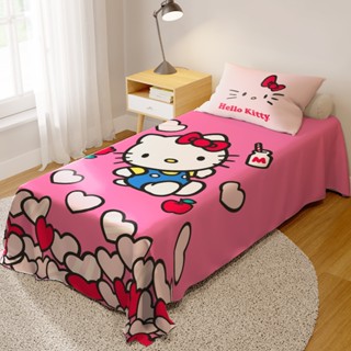 Jogo De Lençol Cobre Leito + Fronha Quarto Hello Kitty