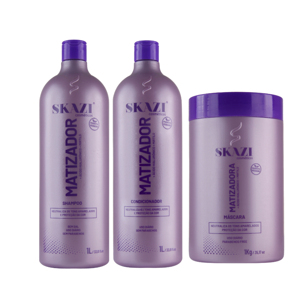 KIT PROMOCIONAL SHAMPOO + CONDICIONADOR + MASCARA MATIZADORA 1LX1LX1KG em Oferta na Shopee