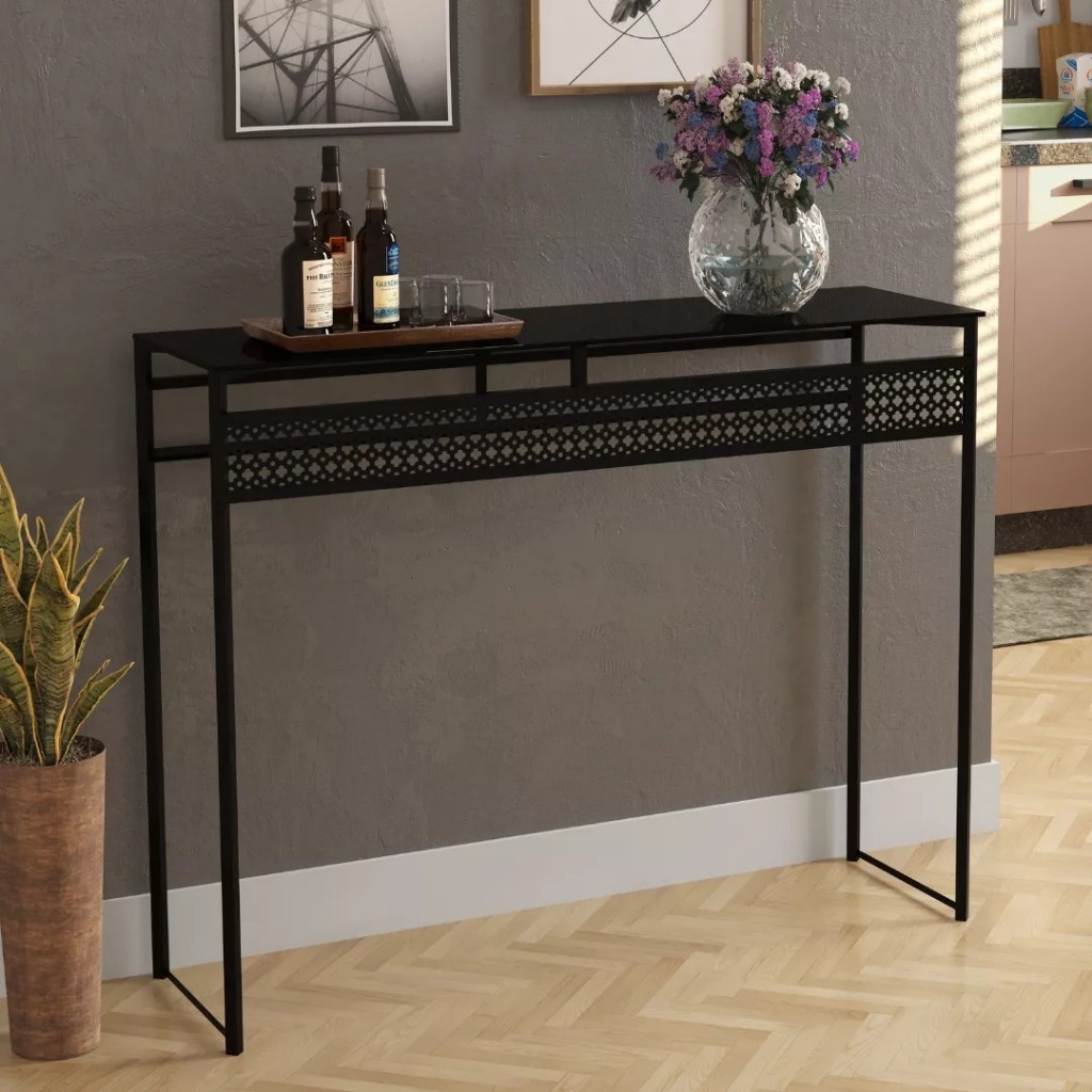 Aparador Com Tampo De Vidro Preto Estilo Industrial Luxo Aparador Buffet