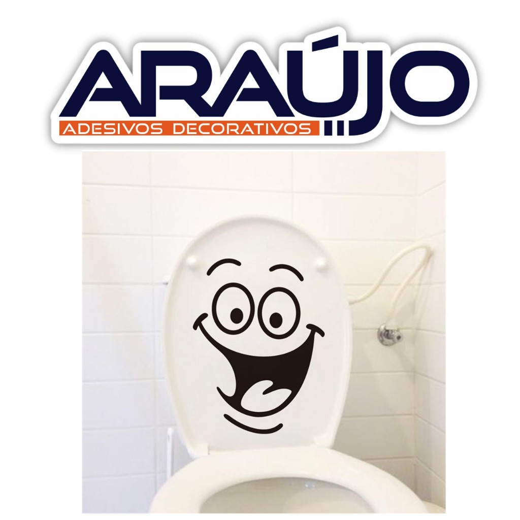Adesivo Sorriso Tampa de Vaso Sanitário Engraçado Personalizado para Banheiro