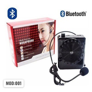 Megafone Amplificador Voz Conexão Bluetooth Microfone Professor Radio FM USB - ATOMO