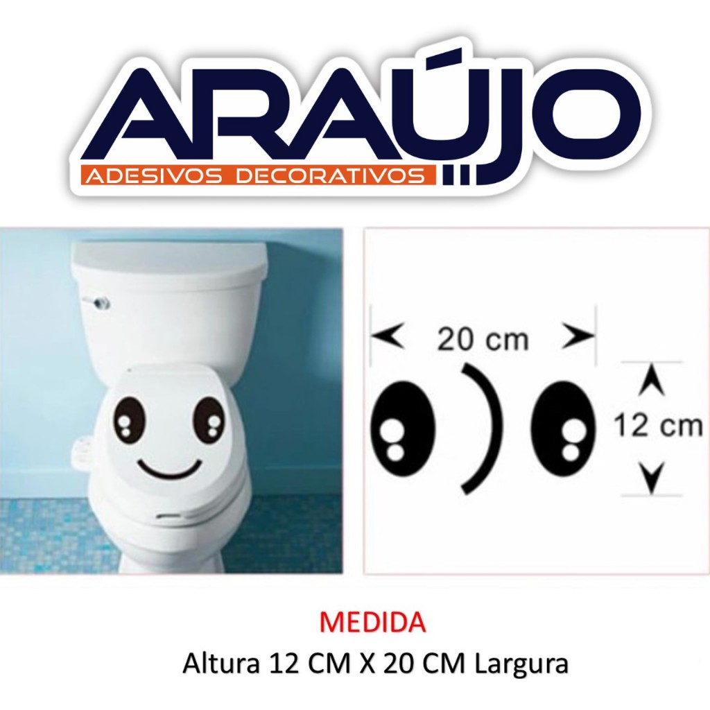 Adesivo de banheiro Carinha Sorriso Para Vaso  Sanitário Personalizado