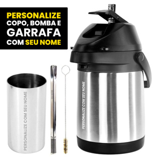 Kit Tereré Inox Garrafa Copo Bomba Bojo Quadrada 04 - Personalize Seu Nome em Oferta na Shopee