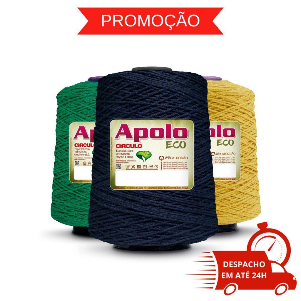 Kit Barbante Apolo Círculo 600g 2 / 3 e 5 Unidades Número 4, 6 ou 8 Escolha Cores no CHAT em Oferta na Shopee