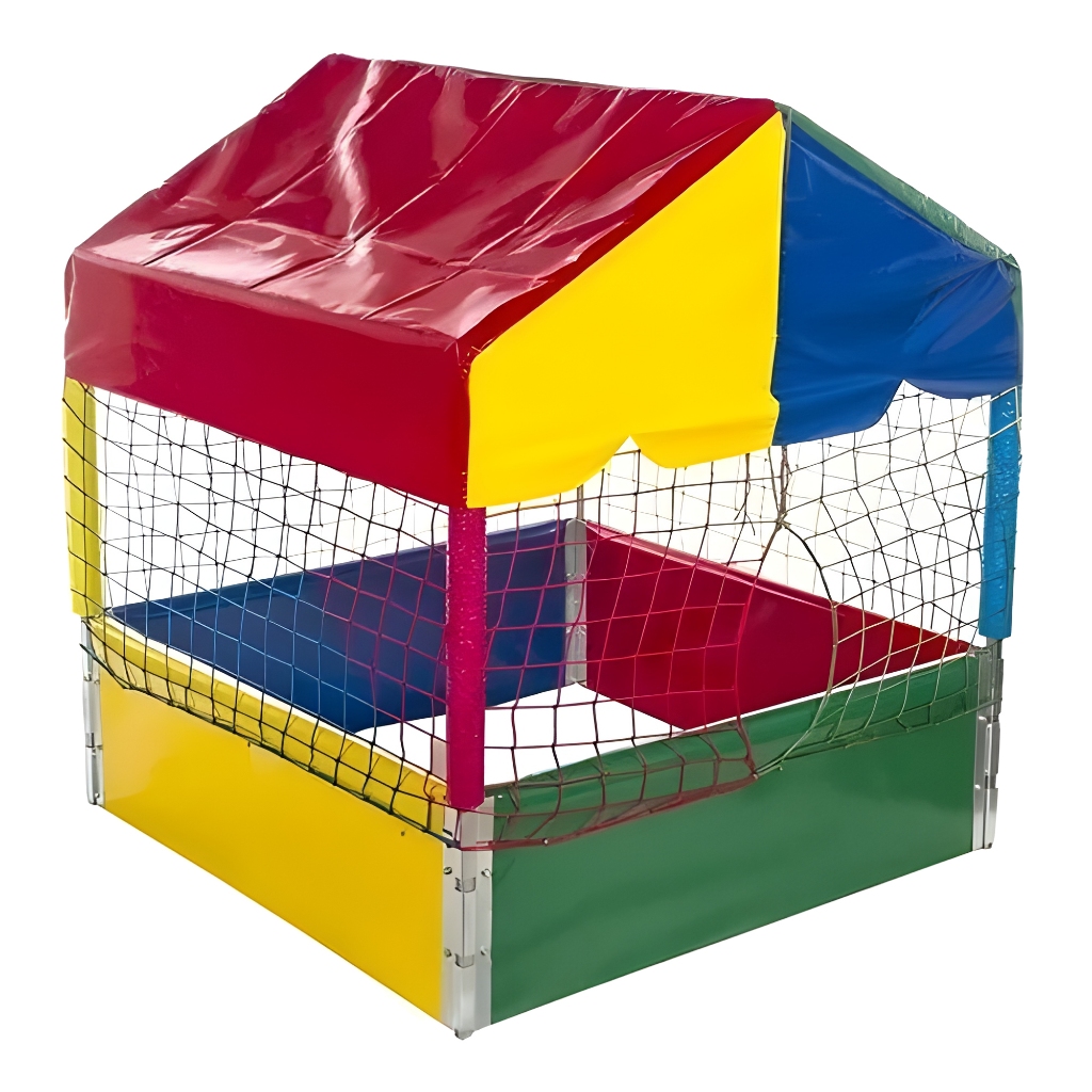 Piscina de Bolinhas Quadrada 1,00m Nacional Premium Colorida Playground em Oferta na Shopee