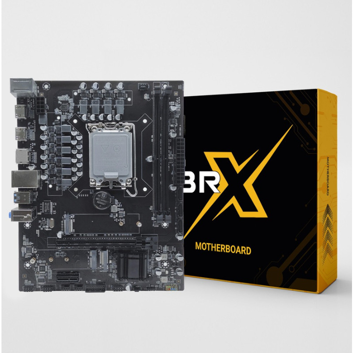 Placa Mãe BRX H610BR/BR, Chipset H610, Intel H610 DDR4, M.2 NVME, DISPLAYPORT