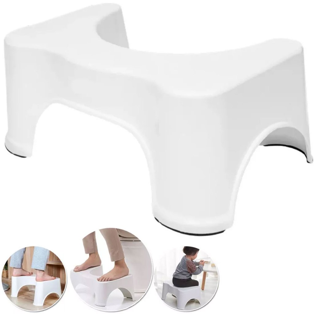 Banquinho de Apoio para os Pés de Cócoras Vaso Sanitário Multiuso Degrau Banquinho de Cócoras