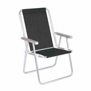 Cadeira de Praia Alta Alumínio Conforto 120 kg Mor em Oferta na Shopee