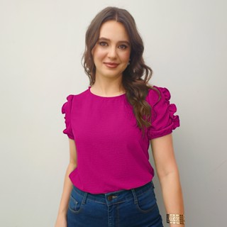 Blusinha Moda Feminina Social Casual Camiseta Feminina