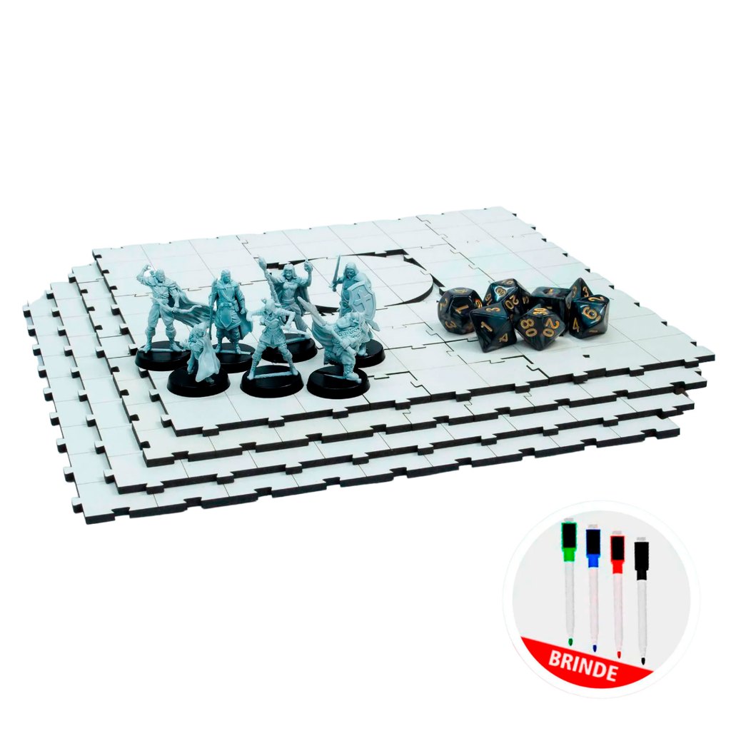 Kit do Mestre para RPG com Grid, Dados & Miniaturas - GOLD
