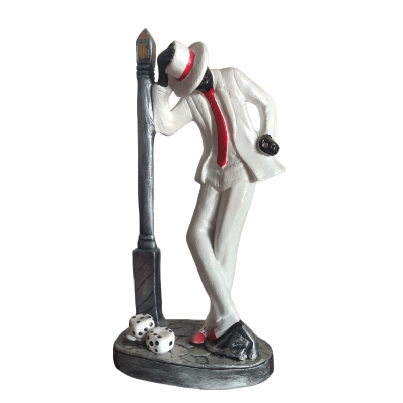 Zé Pilintra / Malandro Zé da Lapa / Zé Pretinho / Zé do Baralho Imagem Malandro em Gesso 30cm