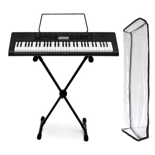 Kit Teclado Casio CTK-3500 Teclas Sensíveis Com Suporte e Cobertura Protetora