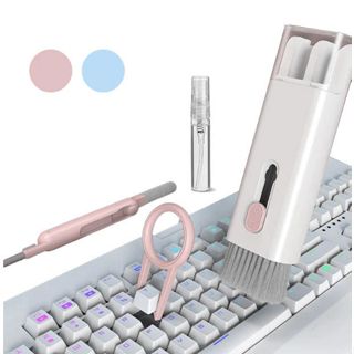 Kit De Escova De Limpeza De Teclado 7 Em 1 Multifuncional Portátil Para Computador/Fone De Ouvido/Ferramentas