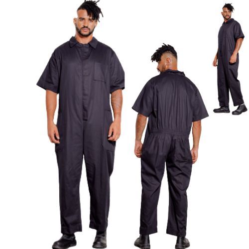 MACACÃO BRIM PROFISSIONAL MANGA CURTA - 31 em Oferta na Shopee