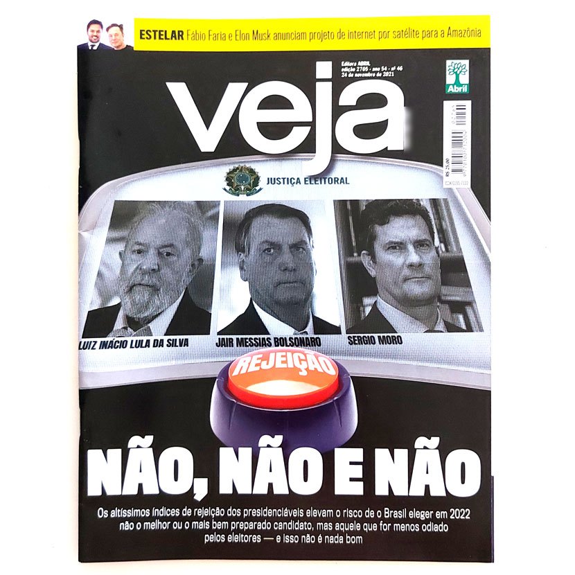 Revista Veja 2765 24/11/2021 Eleição Rejeição Lula Bolsonaro