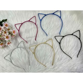 Tiara Arco Gatinha Metalizado
