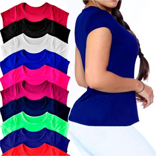Camiseta Feminina Dry Fit Blusa Academia Baby Look