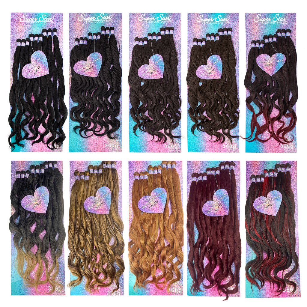 Cabelo Liso Com Ondulado 100% Orgânico - Super Star - Brazilian Max - 360g/1pacote