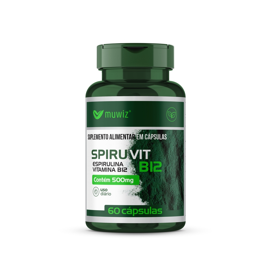 Spirulina 500mg 60cps - Espirulina 100% Original - Muwiz