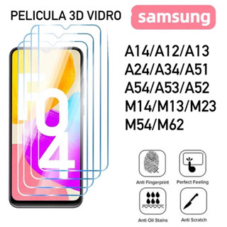 Pelicula De Vidro 3D Para SAMSUNG A14/A24/A34/A54/A12/A13/A52/A53/A51/M52/M62/M54/M14/M34/M13/M23 Protetor de Tela Cobre Tudo