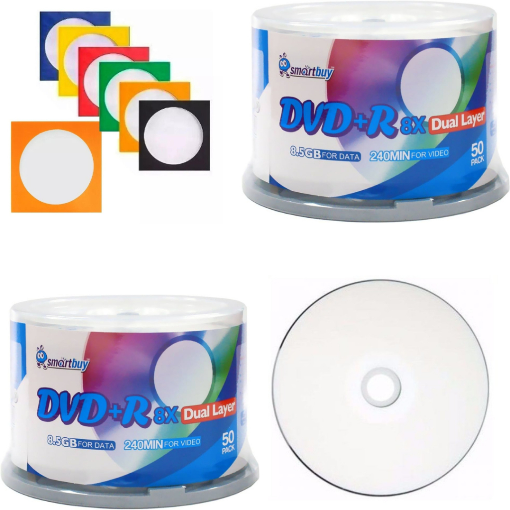 Dvd-r 8.5gb Dual Layer Smartbuy Printable 240min 1-8x Kit 10