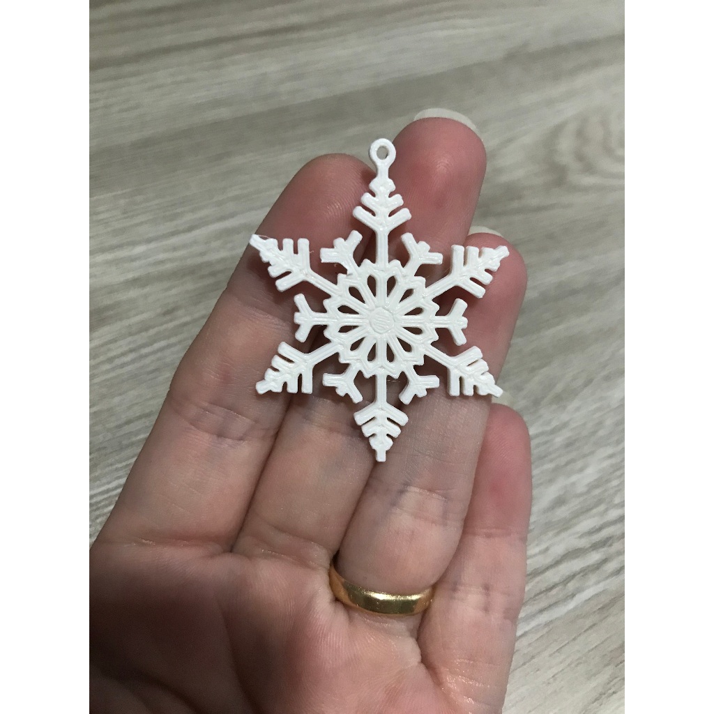 Kit Flocos de neve para enfeite / decoração de árvore de Natal em MDF (corte a laser) ou PLA (impressão 3D)