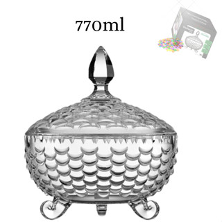 Bomboniere De Vidro Detalhado 770ml Baleiro Bombom Grande Plasvale