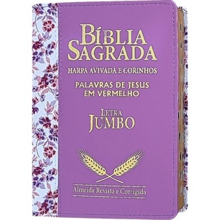 Bíblia Sagrada Evangélica  Com Harpa Letra Jumbo Palavras Em Vermelho Masculina/Feminina em Oferta na Shopee