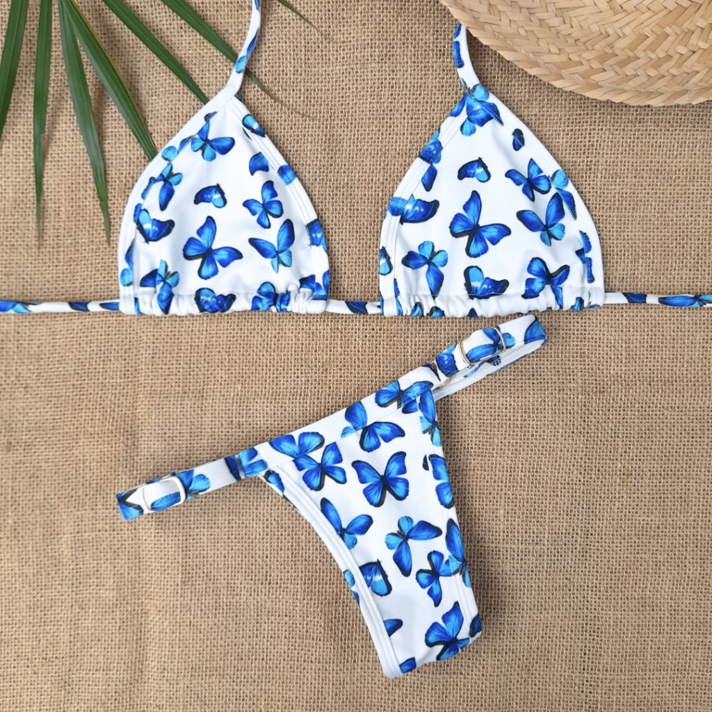 Biquíni Fita Estampado Fio Dental Sem Bojo em Oferta na Shopee