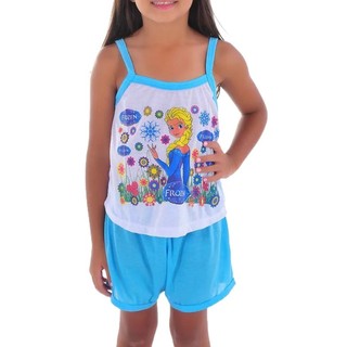 kit 5 Baby Doll Short Doll Infantil Personagens Verão