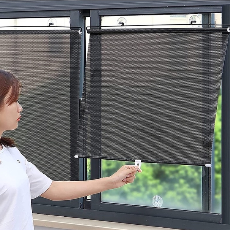 Cortina Persiana Com Ventosas Para Janela Sala De Estar Baixa Luminosidade ref: ZYL-1/ZYL-2 em Oferta na Shopee