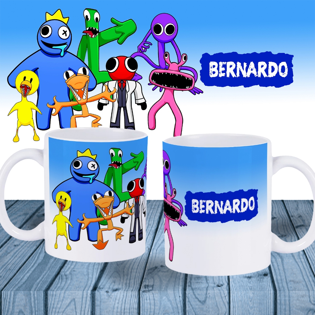 Caneca Rainbow Friends personalizada com nome - Caneca de plástico (polímero) Roblox