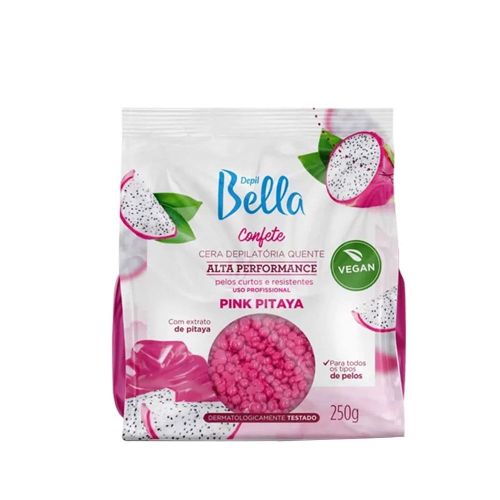Cera Depilatória Quente Depil Bella Confete Pink Pitaya 250g