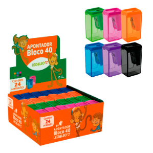 Kit 24 Apontador Com Deposito Bloco 40