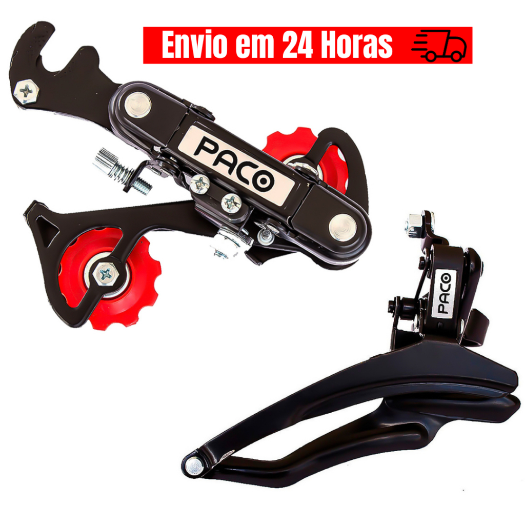 Câmbio Traseiro Bicicleta 18v/21v Passador Dianteiro Paco 6v E 7v Preto P/ Bike Mtb em Oferta na Shopee