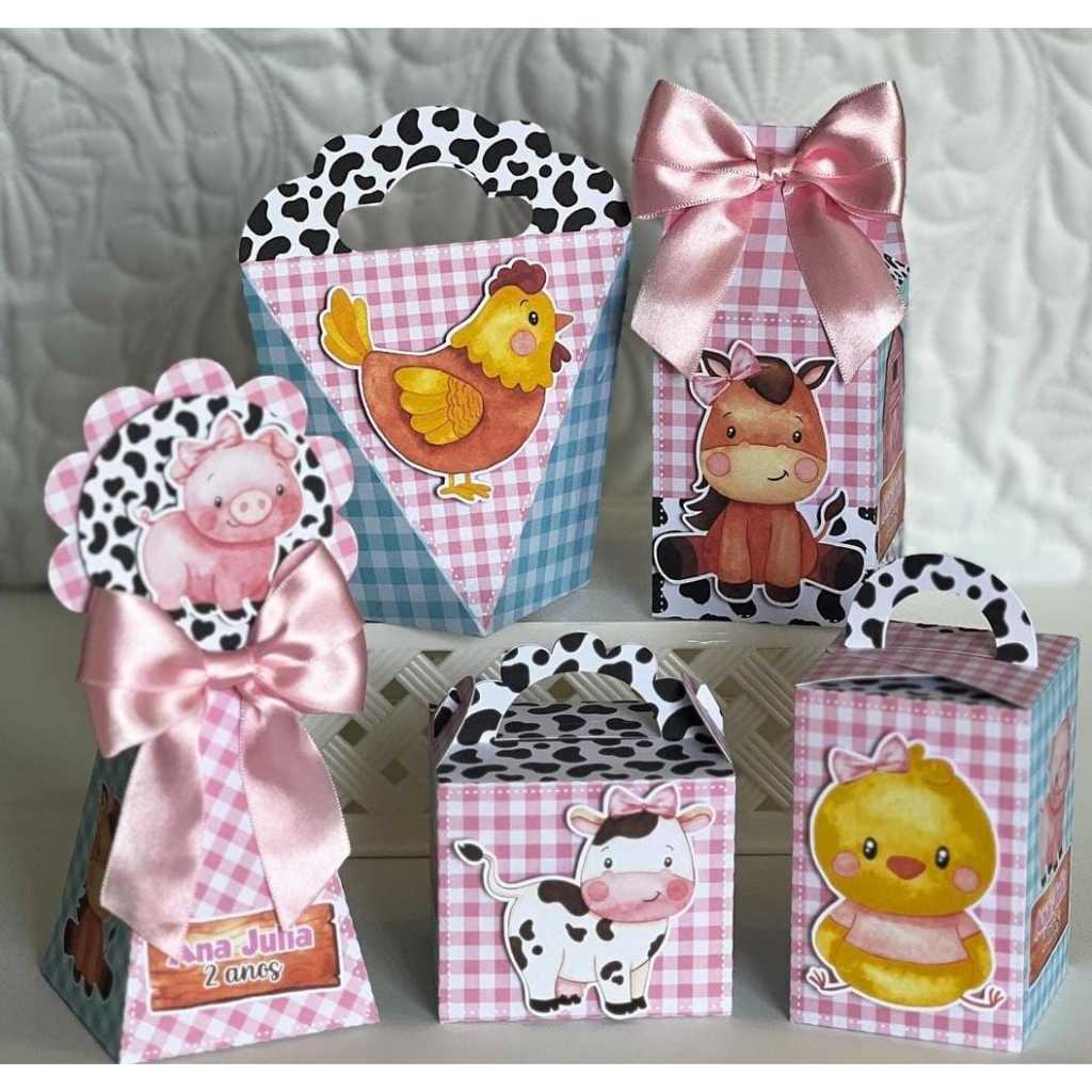 KIT FESTA FAZENDINHA ROSA/LEMRANCINHA/ANIVERSARIO/PERSONALIZADOS