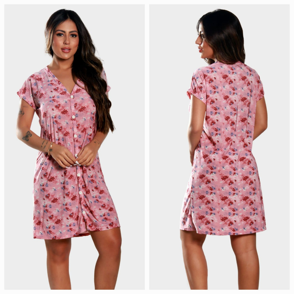 camisola pós-cirúrgico - Hospital - Botão - Poliéster - Estampada - pós operatório - promoção