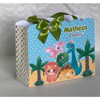 SACOLA PERSONALIZADA DINO BABY/LEMBRANCINHA/FESTA/ANIVERSÁRIO