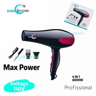 Secador De Cabelo Turbo Profissional 6000w 4 Em 1 110v / 220v