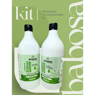 Kit Shampoo e Condicionador 1 Litro - Babosa Byoung