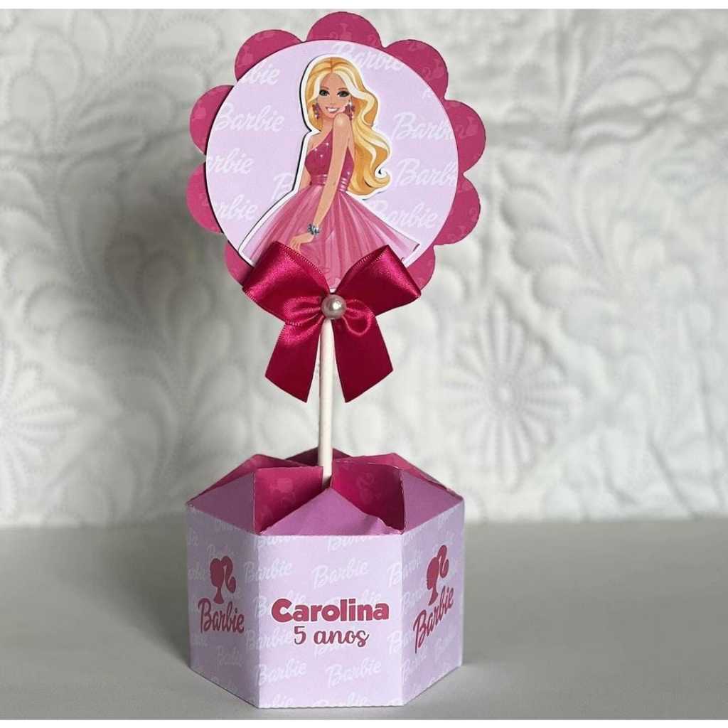 Centro de Mesa barbie Caixa Sextavada