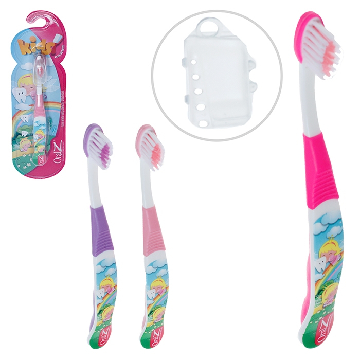 Kit com 12 Kit com 6 Kit com 3 Escova de Dente Infantil Cabeça Compacta e Cerda Macia Menina
