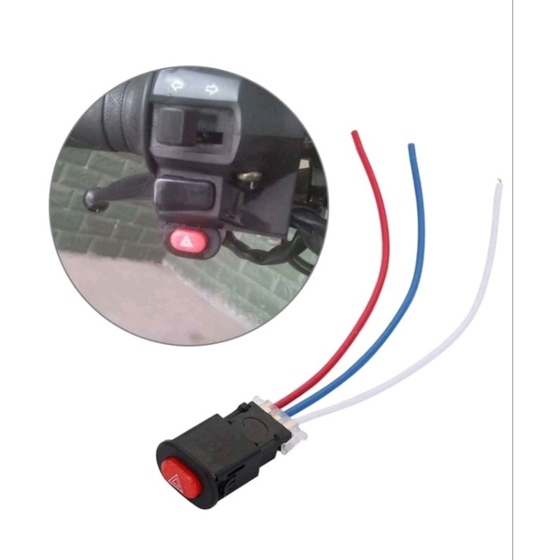 Interruptor Botão Moto Universal Pisca Alerta Liga Desliga