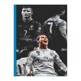 Caderno Cristiano Ronaldo Brochura Grande 96 Fls