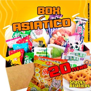 Box Asia 20 itens (P) - Doces e Snacks Orientais e Asiático em Oferta na Shopee