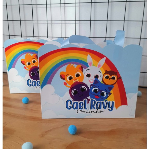 Sacolinha de Papel Personalizada Lembrancinha Bolofofos 50 Sacolinhas