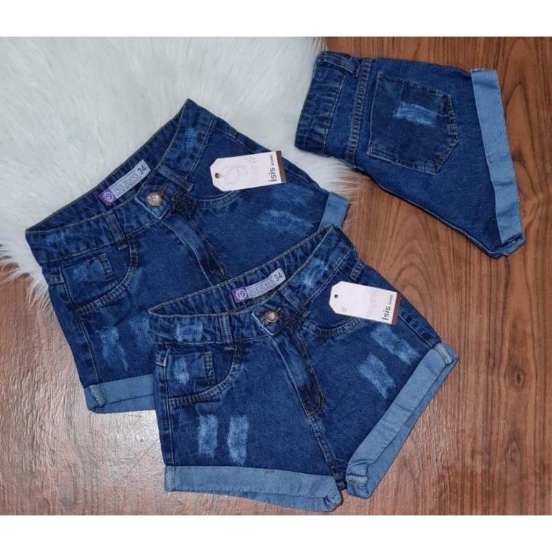 super oferta short jeans hot pant com barrinha em Oferta na Shopee